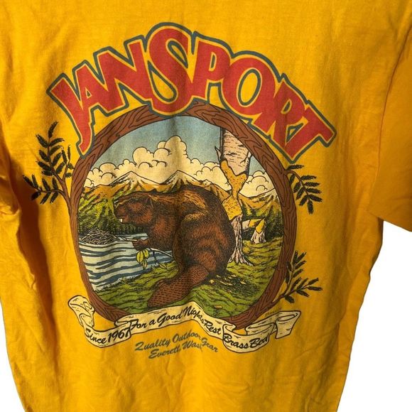 VTG 80s Jansport T Shirt Medium - Picture 4 of 5